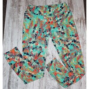Cute LulaRoe OS Leggings Spring Fall Floral Design One Size